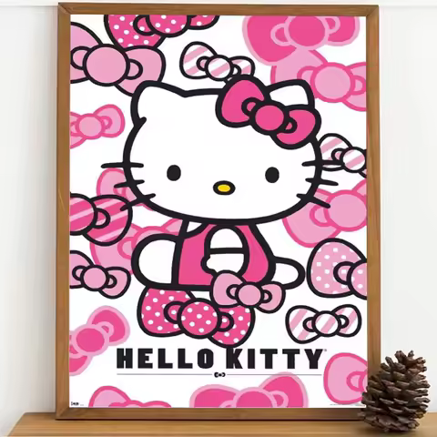 5D DIY Diamond Painting Kit Sanrio Hello Kitty Diamond Art Full Drill Rhinestone Mosaic Wall Decor C