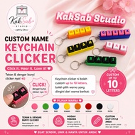 Custom Name Keychain Clicker | Keychain Nama Custom | Personalized Gift Keychain | Fidget Clicker Ma