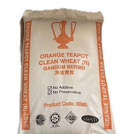 Biji Gandum Ayam /itik/Burung Cap teapot Gade A 20kg product code: 6B6B Orange Teapot clean wheat(R)