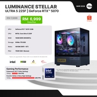 IDEALTECH LUMINANCE STELLAR INTEL GAMING PC ( INTEL CORE ULTRA 5 / NVIDIA RTX5070 12GB / 16GB RAM / 