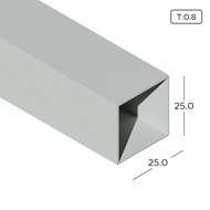 1" x 1" Aluminium Extrusion Square Hollow Frame Profile Thickness 0.80mm HB0808-1 ALUCLASS