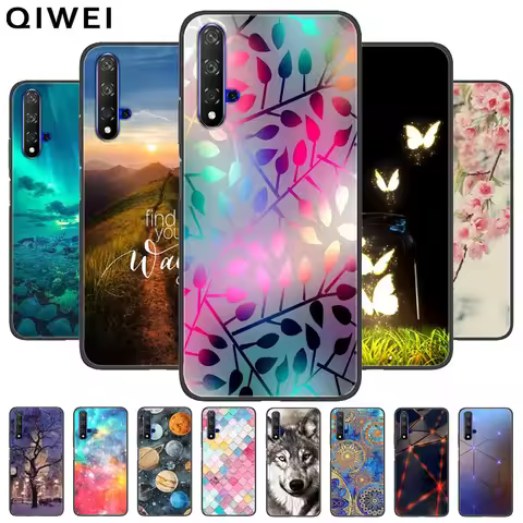 For Huawei Nova 5T Case Black TPU Bumper Soft Silicone Cover For Huawei Nova 5T / Honor 20 Phone Cas