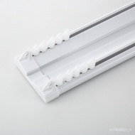 XY！Curtain One-Piece Double Track Corner Double Row Curtain Straight Track Bay Window Mute Top Mounted Slide Rail Guide
