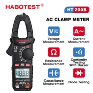 HABOTEST HT200 Digital Clamp Meter 600V AC/DC 2000 Counts Voltmeter Ammeter Data Hold MAX Continuity