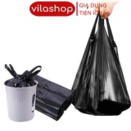 Vilahome Trash Bag, 1 Kg Black Trash Bag Fits 6 Liter to 15 Liter Trash Can, 10L Bag 30x55cm