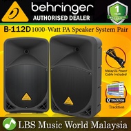 Behringer B-112D 1000W 2 Way 12" PA Speaker System with Wireless Option Pair (B112D B112 B-112 D B 1