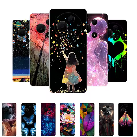 Silicone Case For TCL 60 Nxtpaper T626K Flower Girl Pattern Phone Cover Soft TPU Protective Cases fo
