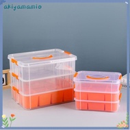 AKIYAMAMIO Organizer , 3-Layer Transparent Plastic Multi-functional Storage Box, Storage Container T