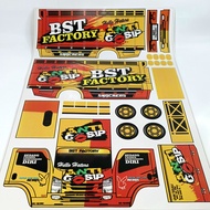 Stiker Pola Set Papercraft Miniatur  truk  oleng Wahyu Abadi 30 cm termurah COD