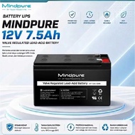 MINDPURE 12Volt 7.5Ah UPS Battery | 12V 7.2Ah - 12Volt Children's Toyaki kering MultipurposeBATTERY