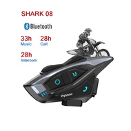 Hysnox Shark 08 Motorcycle Intercom 2KM Group  Riders 5.1 Bluetooth Headset Helmet Interphone VS Tma