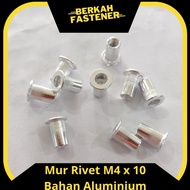Rivet Nut Rivet Nut/ Aluminum Flange Head Screw Nut M4 x 10 for motorbikes, cars and others