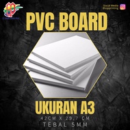 PVC BOARD / PVC FOAM BOARD / MAP BOARD 5MM UKURAN A3 42 cm x 29,7cm