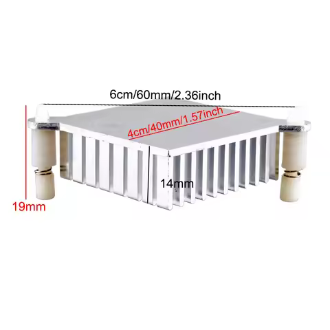 Aluminum Heat Sink for PC Motherboard 4cm X 40mm Center-to-Center Mounting Hole Spacing 60mm North-S