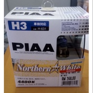 PIAA NORTHERN STAR WHITE HALOGEN LIGHT BULB 4400K H3