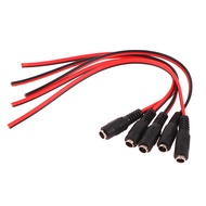 5ชิ้นสายไฟ DC ตัวผู้ตัวเมีย12V ปลั๊กอะแดปเตอร์ DC ปลั๊กเสียบสำหรับกล้องวงจรปิดกล้อง DC ปลั๊ก5.5x2.1ม