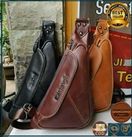 WAIST BAG Tas Kulit Asli Wrangler Kickers TRE01 Berkualitas Durable SlingBag Tas Model Pistol Kulit 