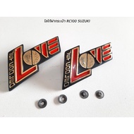 🔥ราคาพิเศษ🔥 [โลโก้ฝากระเป๋า] โลโก้ฝากระเป๋า RC100 LOVE SUZUKI    KM9.4837⚡สุดปัง⚡