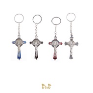 [Ready Stock Malaysia] Christian Religious Key chain Gift Catholic EDC - Alloy St Benedict Cross Key