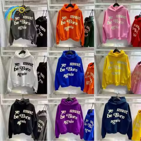 23FW Classic Foam Logo Ye Must Be Born Again Hoodie Men Women Best Quality Oversize Kanye West CPFM.