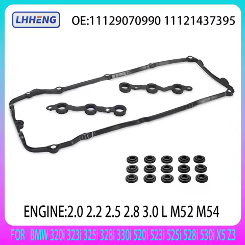 ENGINE Valve Cover Gasket Set Fit For BMW 2.0 2.2 2.5 2.8 3.0 L M52 M54 1991-06 320i 323i 325i 328i 