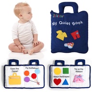 10 Page Baby Soft Busy Books -My Quiet Book, Travel Toy & Montessori Sensory Educational, Preschool 