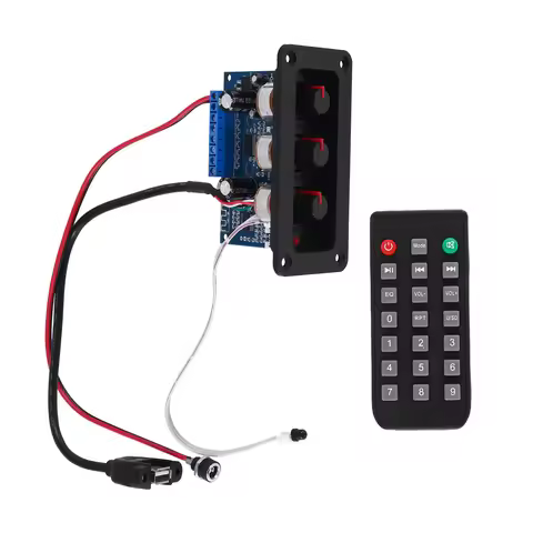 ABFKL 2X25W+50W 2.1 Channel Bluetooth 5.0 Subwoofer Class D Audio Amplifier Board Kit with DC Female