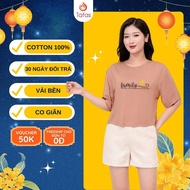 Women's crop top made of high quality 4-way stretch cotton with the word Family printed | Fam Fashio