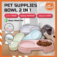 CATTO Pet Supplies Bowl 2 in1 Double Cat Dog Bowls for Pet Food Water Feeder Mangkuk Kucing Pet Bowl