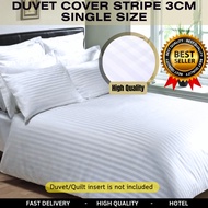 Quilt Cover Single Size Royal Linen Hotel Duvet Cover Single 3cm stripe cotton