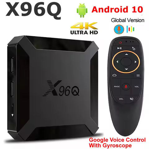 X96Q Android 10.0 Smart TV Box Allwinner H313 Quad Core 2G 16B 4K Youtube Set Top Box Media Player S