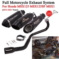 Slip On For Honda GROM MSX125SF MSX 125 MSX125 MSX1 Motorcycle Full Exhaust System Escape Modifid Fr