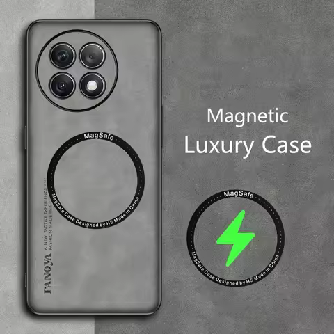 Magnetic Case For OnePlus 13R ACE 5 Pro 5G Case Luxury Silicone Leather Cover For OnePlus13 R One Pl