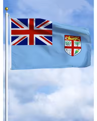 3×5Ft Fiji Viti Emblem Flag Polyester Printed Banner Tapestry For Decor