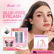 DOROLAB Glue-free Eyelash for Beginner Easy DIY Cat Eyes 9-15mm Reusable Eyelashes Extension Set