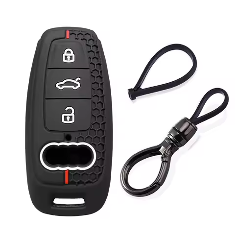 Silicone Key Cover For Audi For Audi A6 A7 A8 E-tron Q5 Q7 Q8 C8 D5 A6L A8L SQ8 2019-2023 New Key Ca