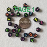 AB01 PAGE 1 alphabet beads 1 huruf pilihan,  abjad A~M  utk aktiviti craft project seni visual decor