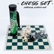 Chess Mat Set Chess Mat With Pieces Chess Board Set Mat And Bag Easy To Carry Roll-up Camping Travel