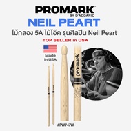 ⭐Made in USA + Best Seller⭐ Promark™ Neil Peart ไม้กลอง 5A รุ่นศิลปิน ทำจากไม้ Shira Kashi Oak # PW7
