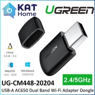UGREEN CM448 AC650 DUAL BAND USB-A WIFI ADAPTER WIRELESS DONGLE WITH LED INDICATOR (UG-CM448-20204)