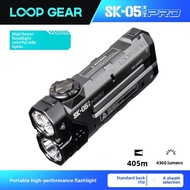 ไฟฉายอเนกประสงค์กลางแจ้งแบบห่วงระยะไกลไฟฉายแรงสูงชาร์จไฟได้แบตเตอรี่อายุการใช้งานยาวนานเฉียบแบบพกพา