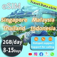 Singapore/Malaysia/Thailand/Indonesia esim (8-15Days 2GB Daily High-Speed Data 4G/5G LTE Hotspot Su