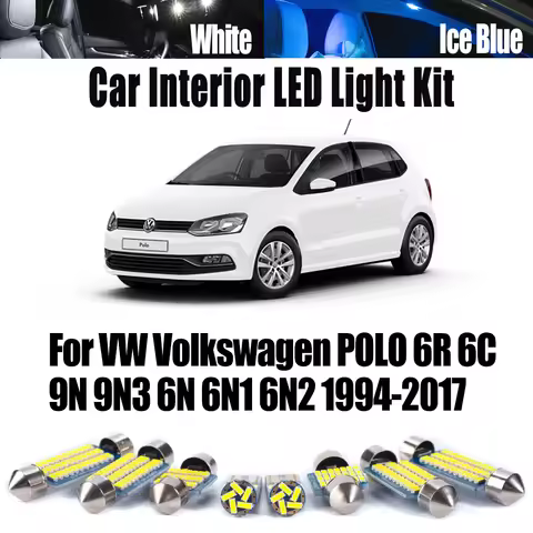 Canbus Car LED Interior Reading Bulb Kit For VW Volkswagen POLO 6R 6C 9N 9N3 6N 6N1 6N2 1994-2017 In