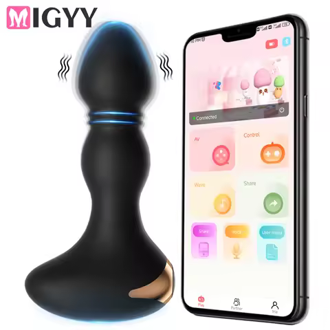 App Remote Vibrator Anal Plug Adult Products Wholesale Wireless Remote Control App Anal Plug Vibrati