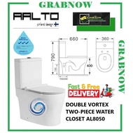 Aalto DOUBLE VORTEX TWO-PIECE WATER CLOSET AL8050 / Express Free Home Delivery