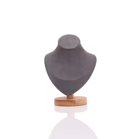 New Suede Jewelry Storage Rack Show Wooden Display Rack 3D Display Model