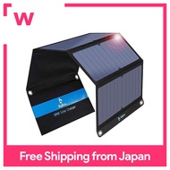 BigBlue พอร์ต3USB ขนาดเล็ก2023 28W แผงโซล่า (5V/4.8A) ที่ชาร์จแสงอาทิตย์ที่ชาร์จแสงอาทิตย์พับได้ IPX