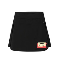 Li Ning Tennis Skirt Women's Sports Short Skirt Quick dry Badminton Tennis Pants Skirt High Waist Fitness Running Marathon Half Skirt Mesh Fast Dry Table Tennis Skirt Tennis Skirt