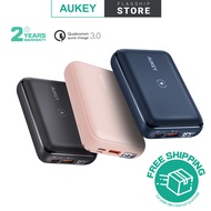Aukey PB-WL01S 20W PD Bank Kusa Pengecas Pantas Tanpa Wayer Mini Wireless Charging Power Bank