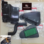 Pô e Scoopy gắn cho Vision ( pô air lọc gió ) hàng hãng full 4 món luôn lọc gió